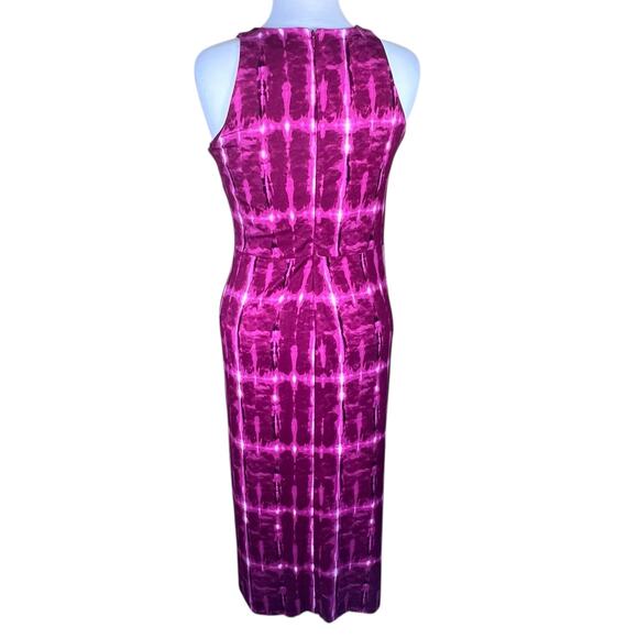 INC “Ibiza” Dye Pink Tie-Dye Print Sleeveless Stretchy Maxi Dress Small NWT - Picture 4 of 11